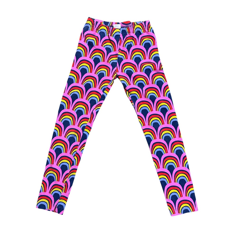 Hanna Andersson Kids Rainbow Print Leggings Size 10‎ 140cm Cotton Spandex